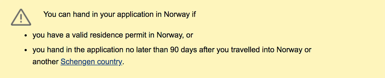 Application submission rules in Norway